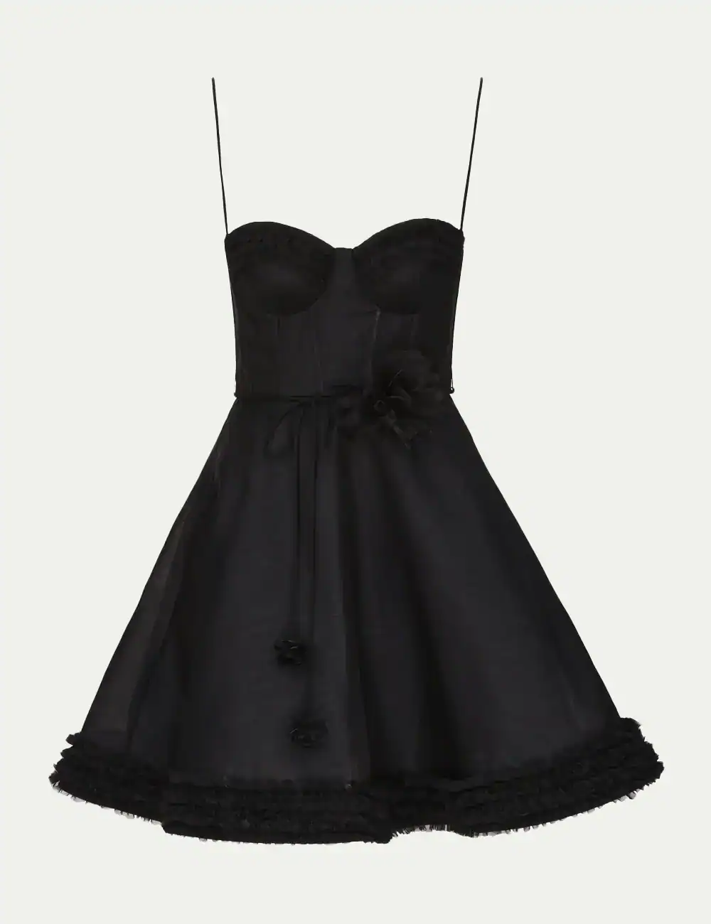 zimmermann-luna-ruffle-mini-dress-black-1 Luna Ruffle Mini Dress - Image 1