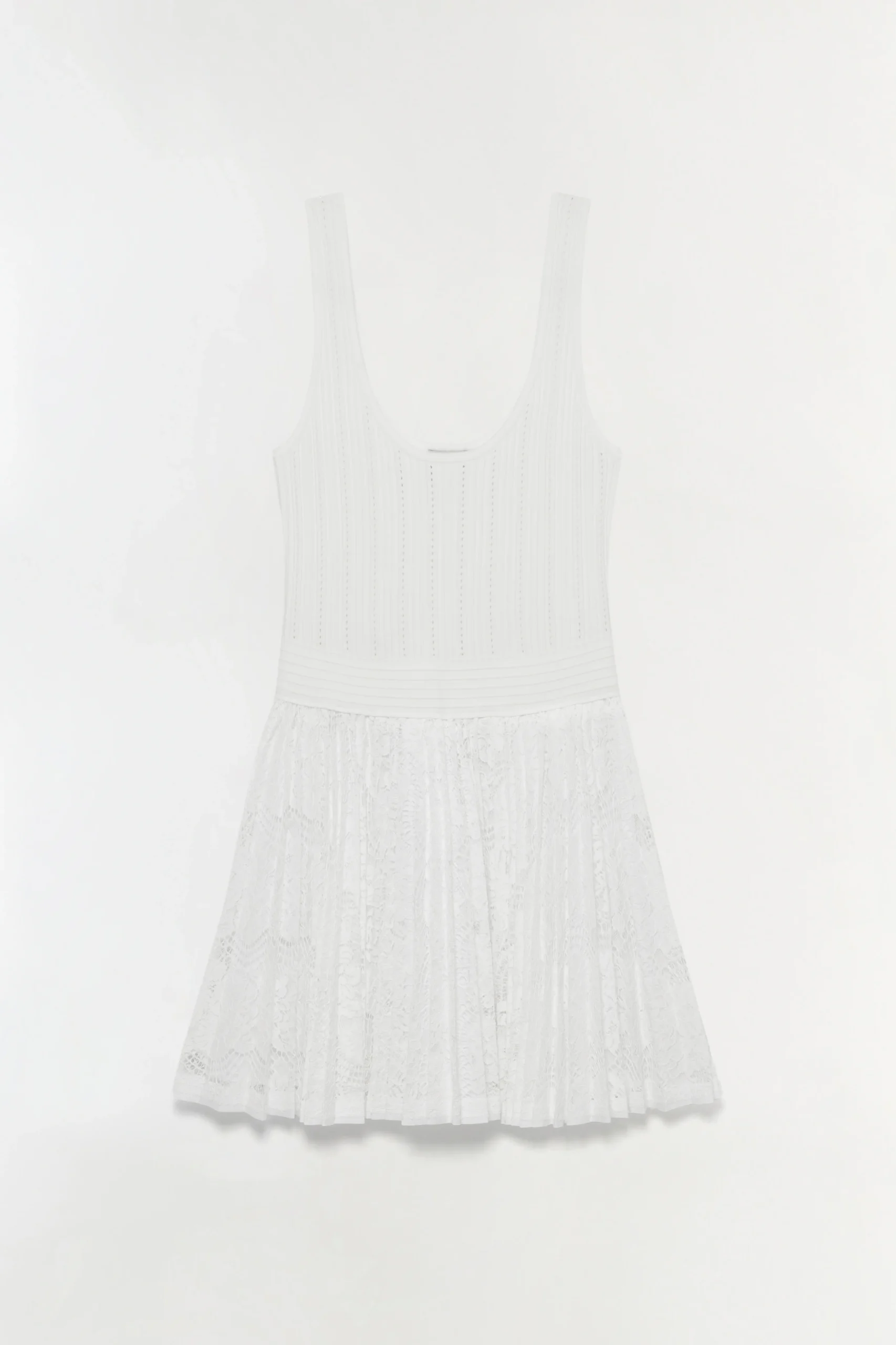 Ellis-Knit-Lace-Mini-Dress-1 Ellis Knit Lace Mini Dress - Image 1